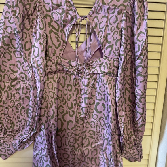 For Love & Lemons Dresses. June long sleeve Mini Dress Purple and Olive  Size xs - Picture 9 of 11
